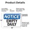 Signmission Empty Daily, 18 in W x Rectangle, Plastic OS-2PACK-NS-P-1218-L-12025 - alternate 2